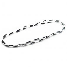 Guia Simples Mi&ccedil;anguinha Bi-Color Preto e Branco Fosco(Preto Velho/Obalua&ecirc;)