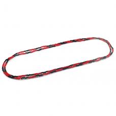 Guia Simples Mi&ccedil;anguinha Bi-Color Preto e Vermelho Fosco(Exu e Pombo Gira)