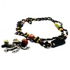 Guia Personalizada - Couro Preto Com Acess&oacute;rios(Boiadeiro)