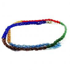 Braj&aacute; 3 Fios Tran&ccedil;ado - 7 Cores Cristal C\1 Firma(7 Linhas)