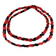 Braj&aacute; 3 Fios Tran&ccedil;ado - Preto e Vermelho C\1 Firma (Exu e Pombo Gira)