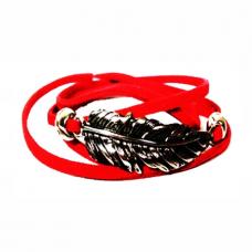 Pulseira Folha Cord&atilde;o Vermelho