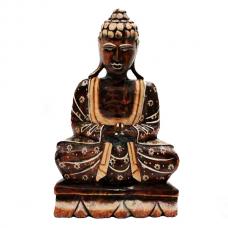 Buda Sentado 40CM Cru Flores