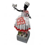 Boneco Artesanal - Orix&aacute; Xang&ocirc; (Roupa vermelha com Branco)