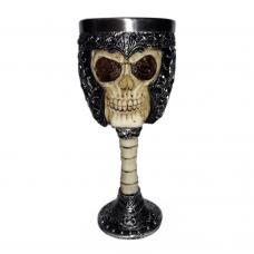 Ta&ccedil;a C&aacute;lice - Caveira Armadura Medieval Inox e Resina 3D