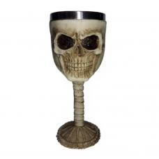 Ta&ccedil;a C&aacute;lice - Caveira Cranio Inox e Resina 3D
