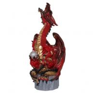 Incens&aacute;rio Drag&atilde;o Alado Vermelho Resina 40 CM
