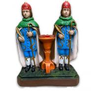 S�o Cosme Dami�o (Manto Marrom) 10 cm