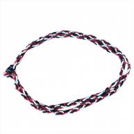 Braj&aacute; 3 Fios Tran&ccedil;ados Tricolor - Preto , Vermelho e Branco C/ 1 Firma