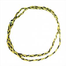 Braj&aacute; 3 Fios Tran&ccedil;ados Bicolor - Amarelo Fosco e Preto  Fosco C/ 1 Firma