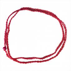 Braj&aacute; 3 Fios Tran&ccedil;ados Vermelho Cristal C/ 1 Firma