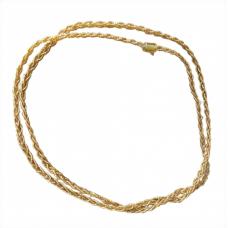 Braj&aacute; 3 Fios Tran&ccedil;ados Dourado Cristal C/ 1 Firma