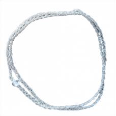 Braj&aacute; 3 Fios Tran&ccedil;ados Branco Cristal C/ 1 Firma