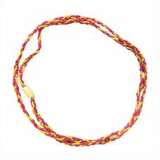 Braj&aacute; 3 Fios Tran&ccedil;ados Bicolor - Amarelo Fosco e Vermelho  Fosco C/ 1 Firma