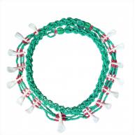 Chicote Personalizado Com dente Acr�lico Bicolor  Verde fosco e Vermelho Fosco (modelo1)