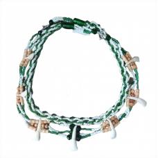 Chicote Personalizado Com dente Acr&iacute;lico Bicolor  Verde Cristal e Branco Fosco (modelo3)