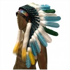 Penacho &iacute;ndio Americano M&eacute;dio Colorido