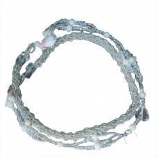 Chicote Branco Cristal Com Conchas