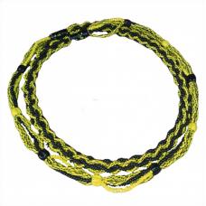 Chicote Bicolor Preto e Amarelo Rajado