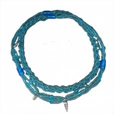 Chicote Azul Cristal Com Pingentes