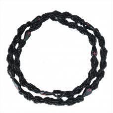 Braj&aacute; 7 Fios Transpassado  Preto com Firmas De Caix&otilde;es