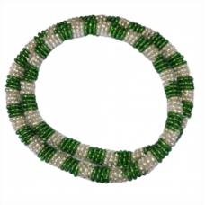 Chicote Bicolor Verde Cristal e Branco Cristal 1 MT