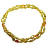 Braj&aacute; 4 Fios Transpassado - Dourado Cristal C\7 Firmas(Oxum)