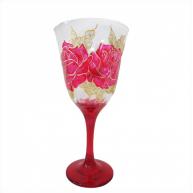 Ta�a Monalisa Decorada ( vermelho -  dourado )