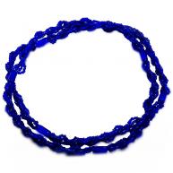 Braj&aacute; 4 Fios Transpassado - Azul Escuro Cristal C\7 Firmas(Ogum)