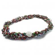 Braj&aacute; 7 Fios Transpassado - Varias Cores Fosco-Cristal C\7 Firmas de Moedas(Ciganos)