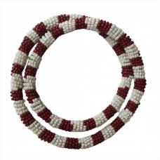 Chicote Bicolor Vermelho Fosco e Branco Fosco 1,00 MT