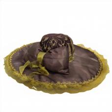 Chap&eacute;u De Pombo Gira Marrom Com Dourado