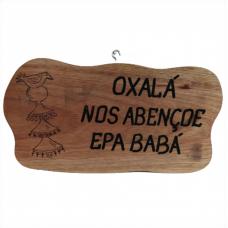 Placa De Madeira Com Frase (Oxal�)