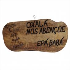 Placa De Madeira Com Frase (Oxal�)