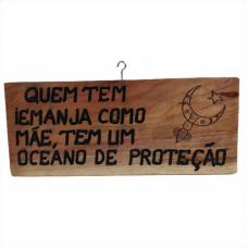 Placa De Madeira Com Frase (Iemanj&aacute;)