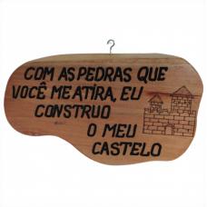 Placa De Madeira Com Frase