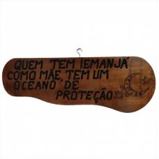 Placa De Madeira Com Frase (Iemanj&aacute;)