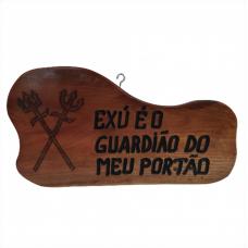 Placa De Madeira Com Frase (Ex&uacute;)