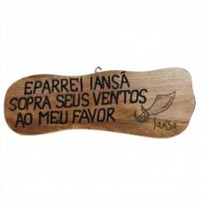 Placa De Madeira Com Frase (Ians&atilde;)