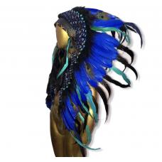 Penacho &Iacute;ndio Americano Grande - Azul Royal