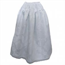 Saia Feminina Jacquard Estampada Branca