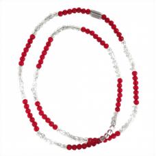 Guia De Cristal Bicolor (Vermelho e Branco )