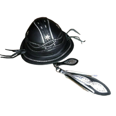 Chap&eacute;u De Couro Cangaceiro Preto