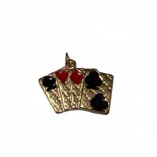 Pingente De Cartas (Dourado)