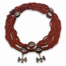 Braj&aacute; 7 Fios Transpassado - Marrom Fosco C\14 B&uacute;zios (Xango)