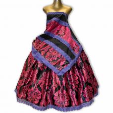 Conjunto Feminino Jacquard Dupla Face Estampado Rosa e Preto