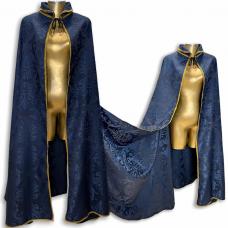 Capa Jacquard Brocado Estampado Azul