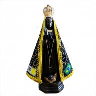 Nossa Senhora Aparecida (Com Manto em Tecido Bordado Media)