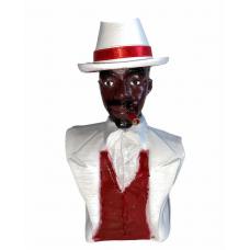 Incens&aacute;rio Cascata Busto Z&eacute; Pelintra Em Resina 16 Cm