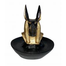 Incens&aacute;rio Cascata Redondo Resina Mistica An&uacute;bis Busto